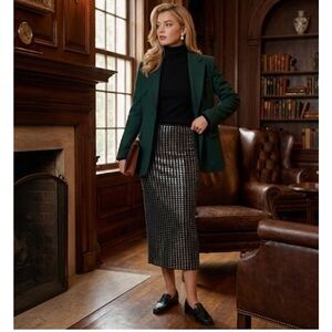 WeWoreWhat Geo Crystal Midi Skirt  NWT Small